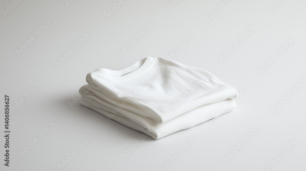 Minimalist Flat Lay of a White Tee Minimalist Flat Lay of a White Tee