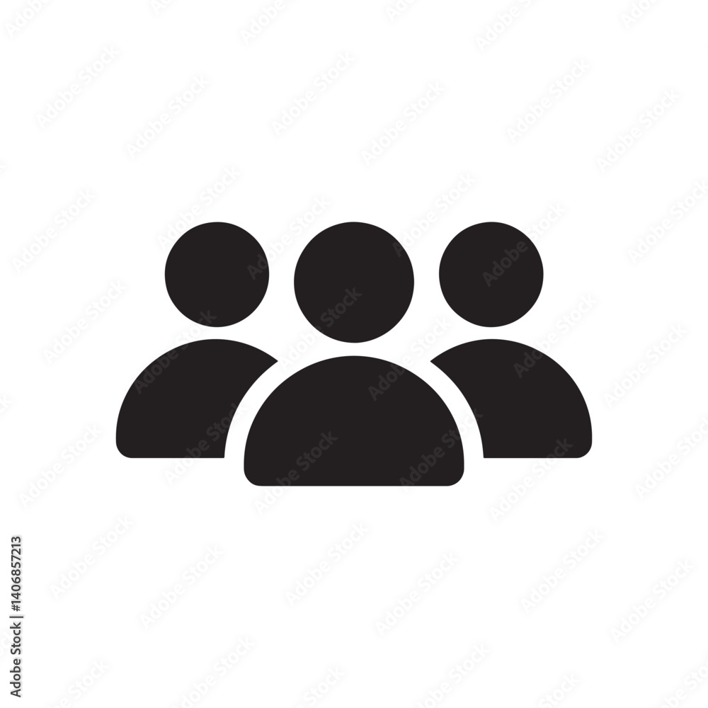 Group of Three People Editable Vector Illustration isolated on a white background perfect for teamwork and collaboration design Group of Three People Editable Vector Illustration isolated on a white background perfect for teamwork and collaboration design