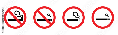 No smoking sign on white background