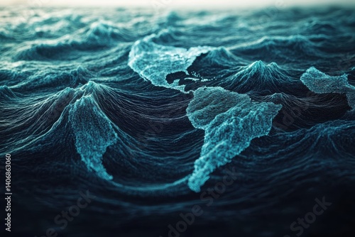 Wallpaper Mural fishing net on blue background Torontodigital.ca