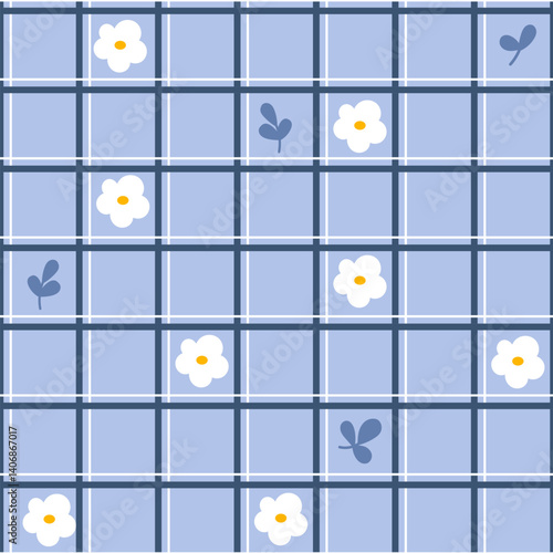 Checkered simple vector seamless pattern