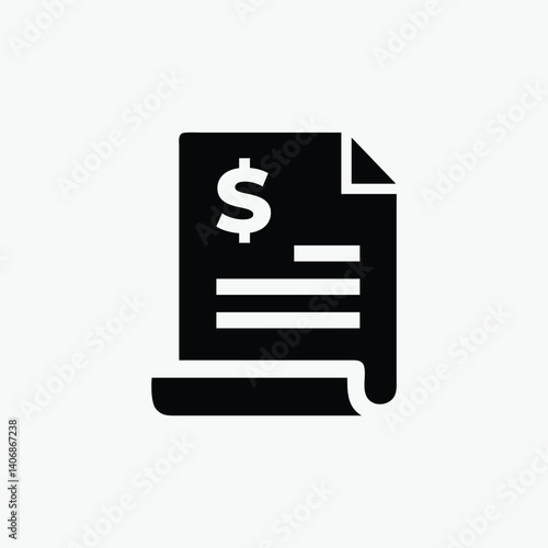 Invoice, bill icon, finance, suitable for info graphics, websites and print media and interfaces