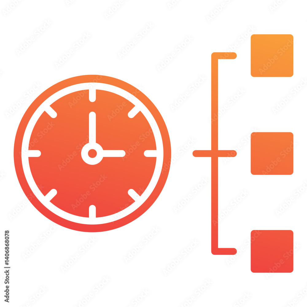 Fototapeta premium Time Organization Icon