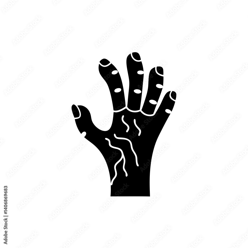 Fototapeta premium creative details Zombie Hand Icon Vector Illustration