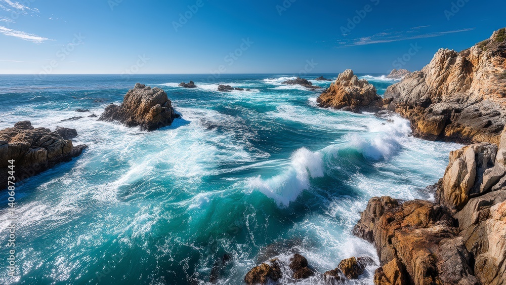 Obraz premium Wave Dance at Dawn