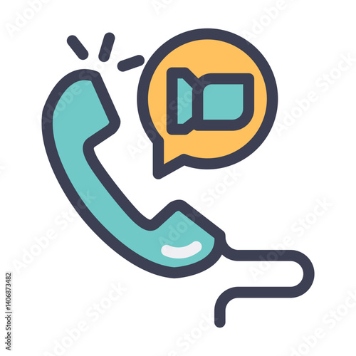 video call calling filled style