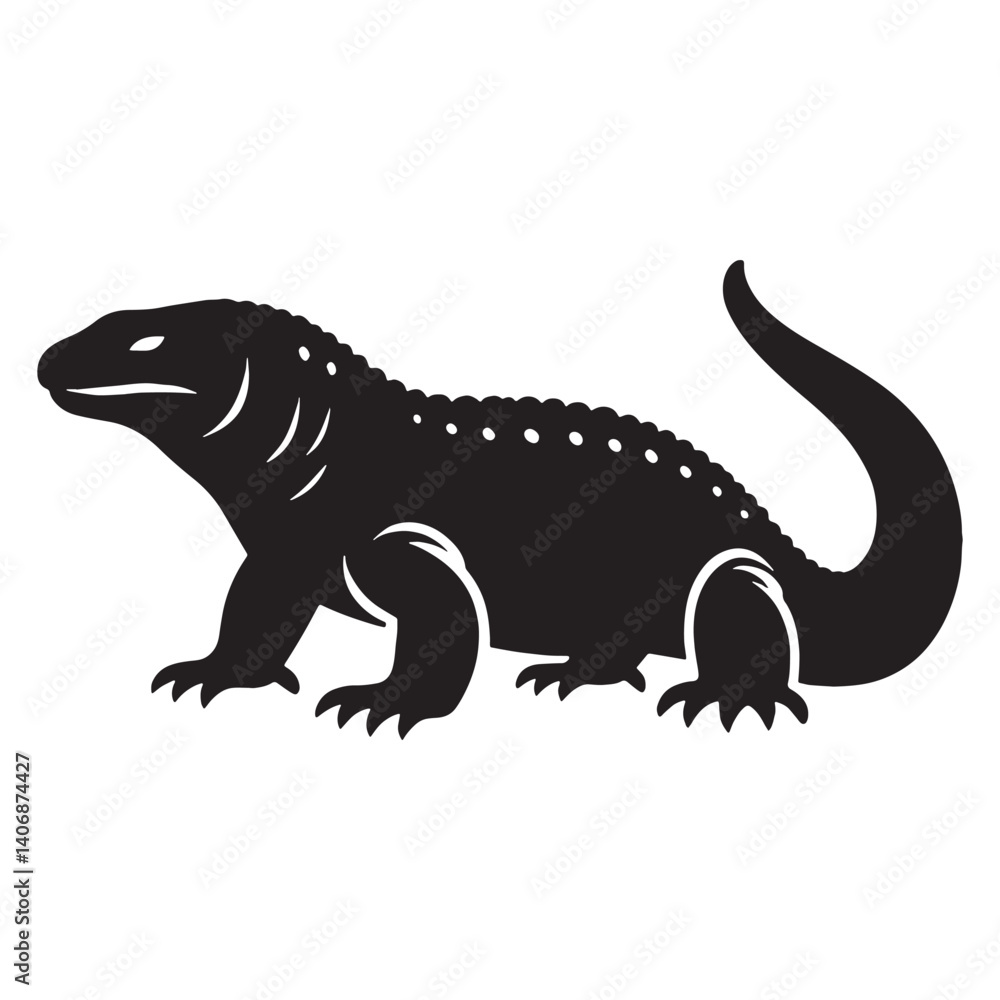 Lurking Gila Monster silhouette, a stealthy reptile of the sands – Gila Monster illustration – Minimalist Gila Monster vector – Reptile silhouette
Lurking Gila Monster silhouette, a stealthy reptile of the sands – Gila Monster illustration – Minimalist Gila Monster vector – Reptile silhouette