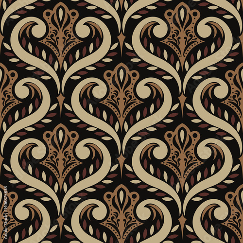 Obraz na płótnie Classical eastern floral pattern w salonie