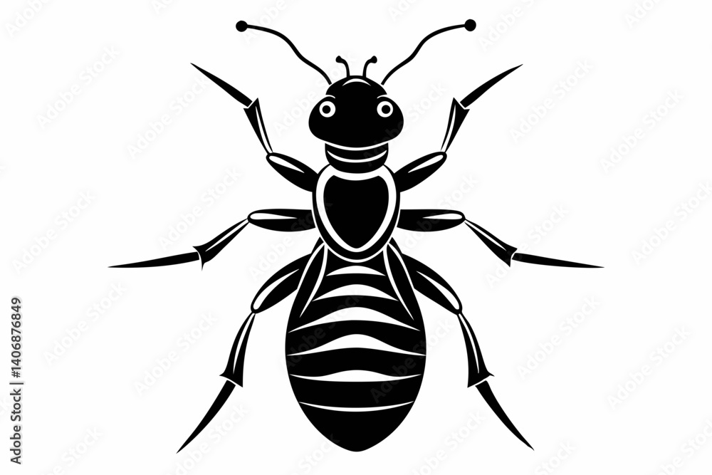 termite silhouette line art vector illustration termite silhouette line art vector illustration