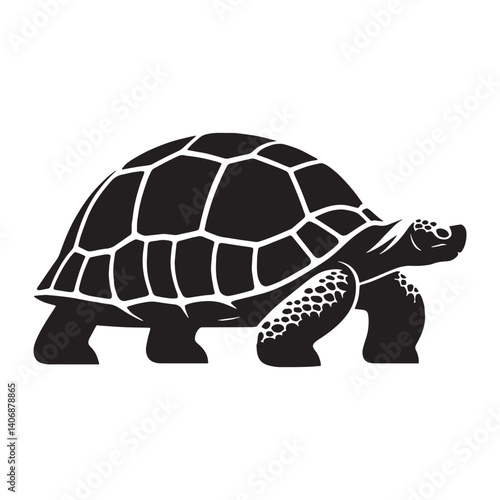 Wise Galápagos Tortoise silhouette, carrying generations on its back – Galápagos Tortoise illustration – Galápagos Tortoise vector – Reptile silhouette

