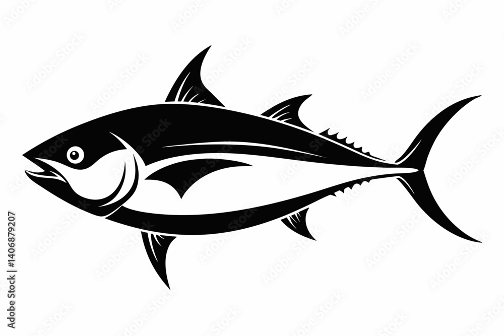 tuna silhouette line art vector illustration tuna silhouette line art vector illustration