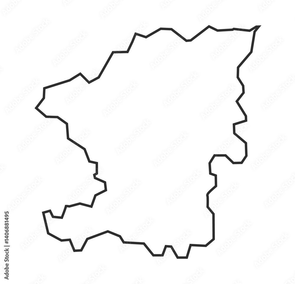 chandrapur District vector outline map illustration chandrapur District vector outline map illustration