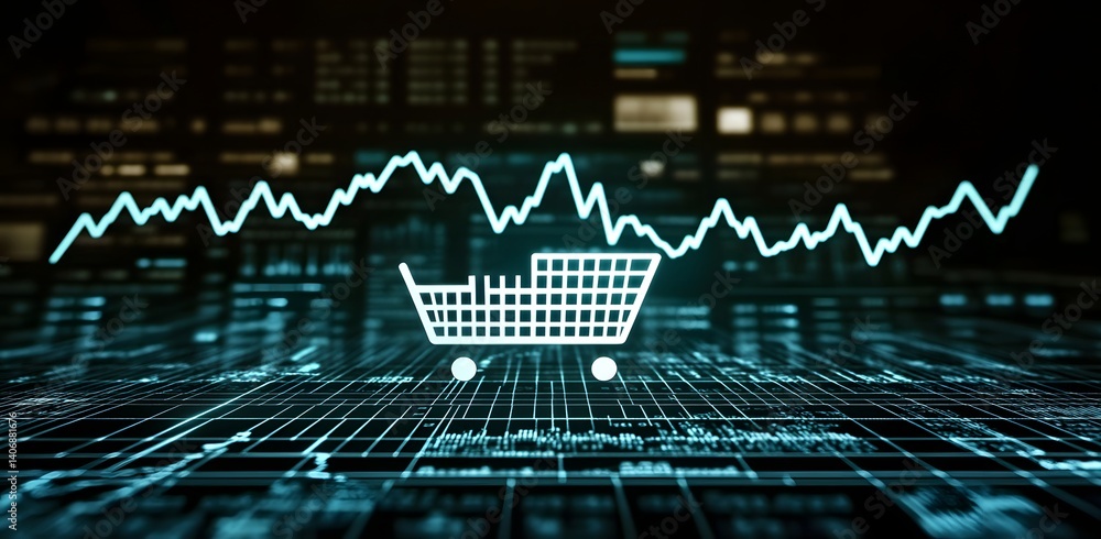 Naklejka premium stock market chart