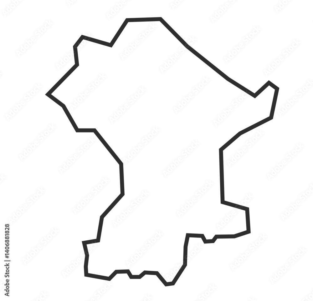 Gondia District vector outline map illustration Gondia District vector outline map illustration