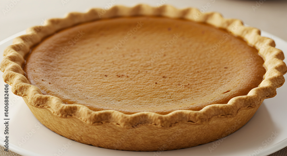 Classic Pumpkin Pie Displaying Its Smooth Texture And Perfect Crust Classic Pumpkin Pie Displaying Its Smooth Texture And Perfect Crust