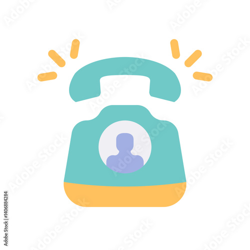 phone ringing flat style