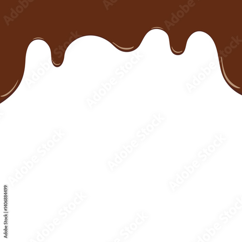 とろけるチョコのフレームイラスト　正方形
