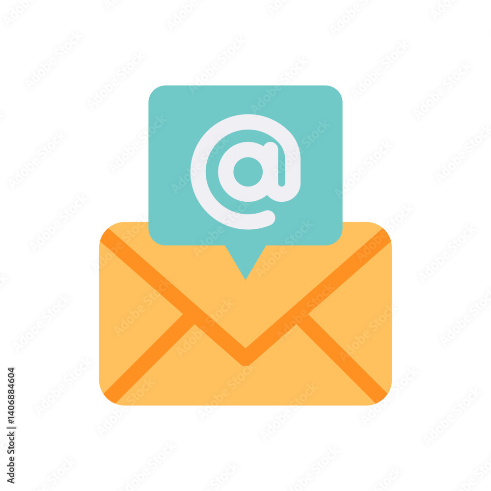 inbox email flat style