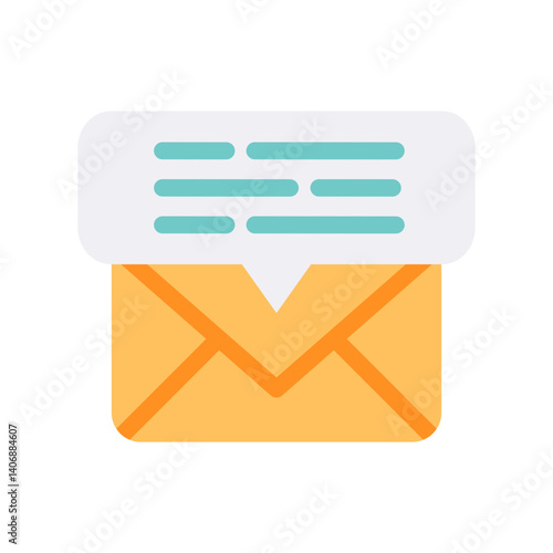 Obraz na płótnie chat email flat style w salonie