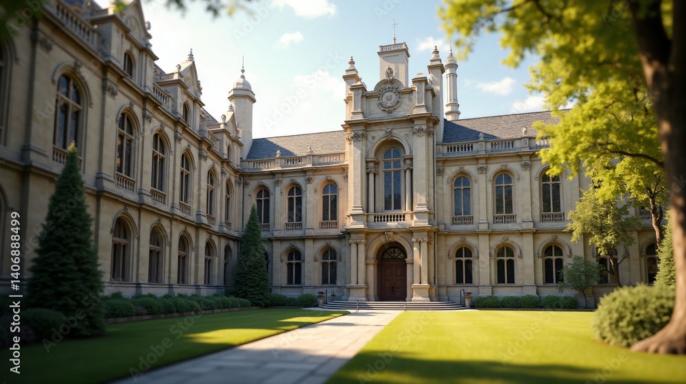 Naklejka premium Exterior of a Beautiful Architectural Structure