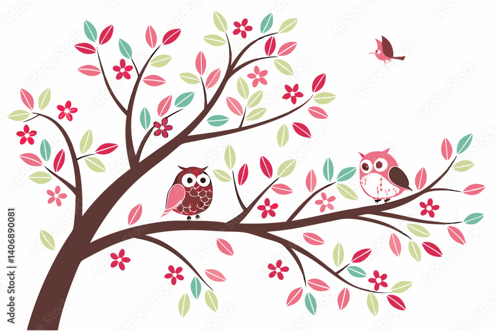 Fototapeta premium tree with birds