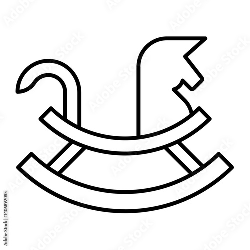 rocking horse outline icon