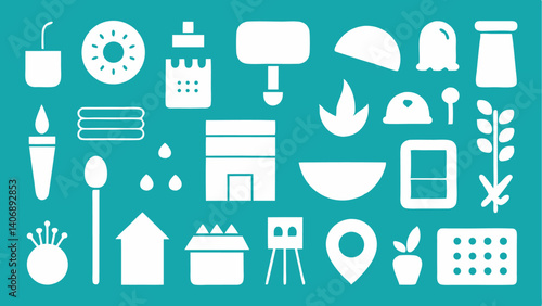 Editable stroke icons of various handmade craft and DIY items perfect for creative projects, artisan branding, and decorative design needs in crafting and handmade themes