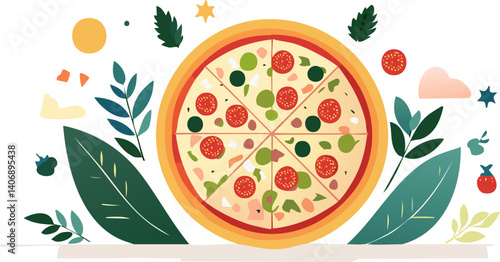 pizza vector illustration