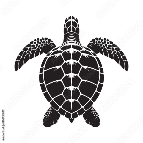 Timeless Leatherback Sea Turtle silhouette, echoing ancient sea legends – Leatherback Sea Turtle illustration – minimalist Leatherback Sea Turtle vector – reptile silhouette

