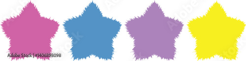 furry star vector set