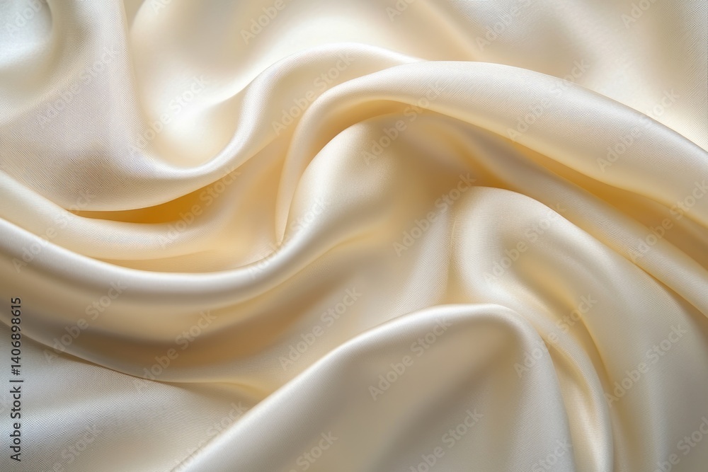 Elegant, creamy satin fabric with soft, flowing folds and luxurious texture. Elegant, creamy satin fabric with soft, flowing folds and luxurious texture.