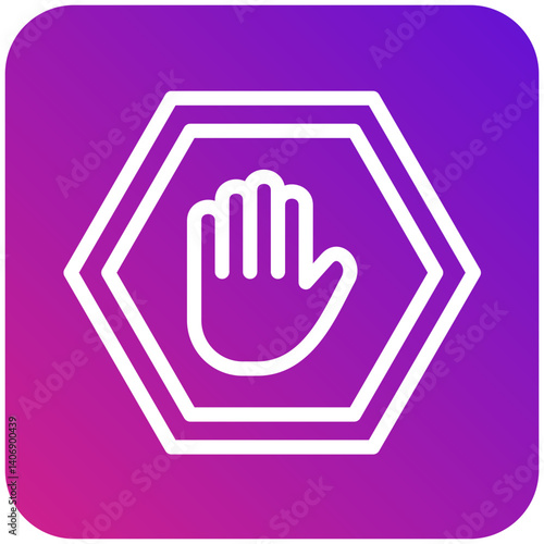 Ad Block Vector Icon Design Illustration