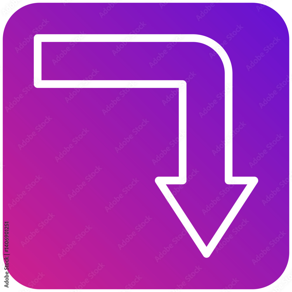 Turn Down Vector Icon Design Illustration Turn Down Vector Icon Design Illustration