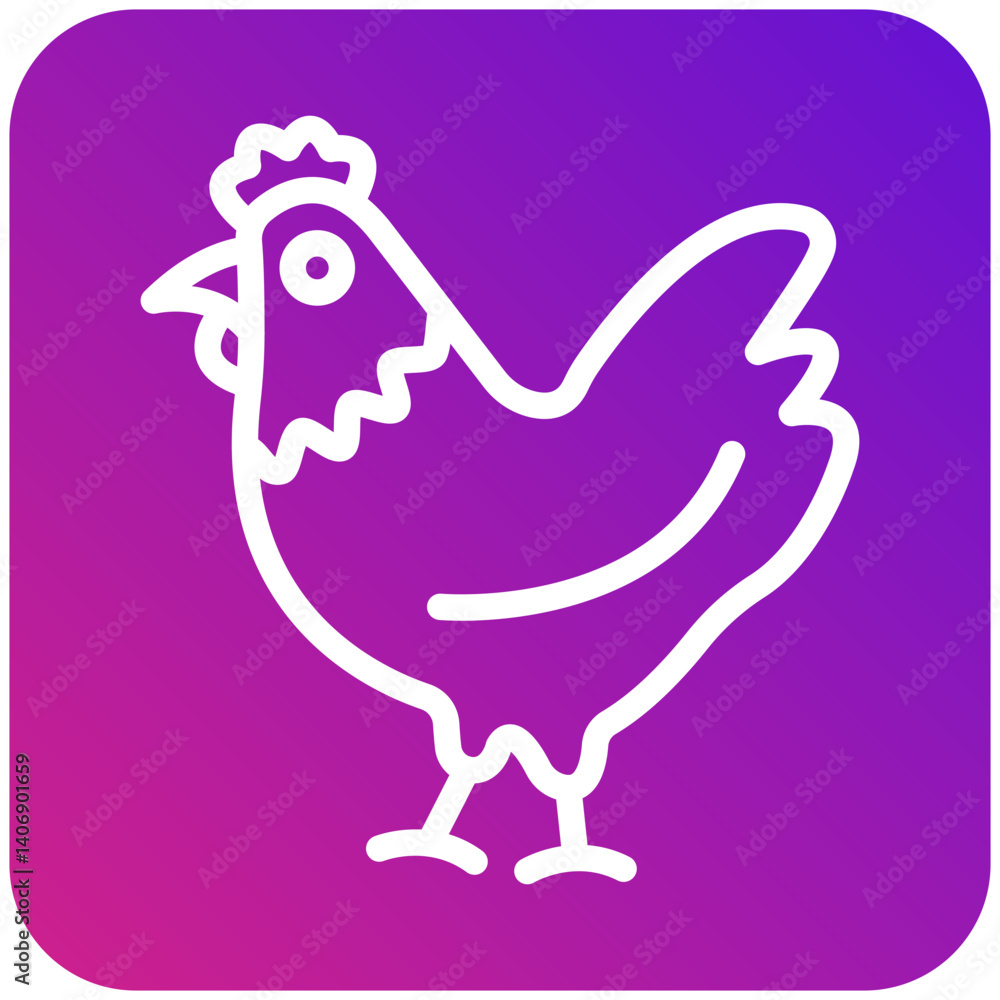 Chicken Vector Icon Design Illustration Chicken Vector Icon Design Illustration