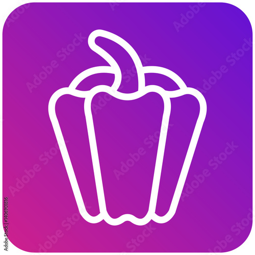 Capsicum Vector Icon Design Illustration