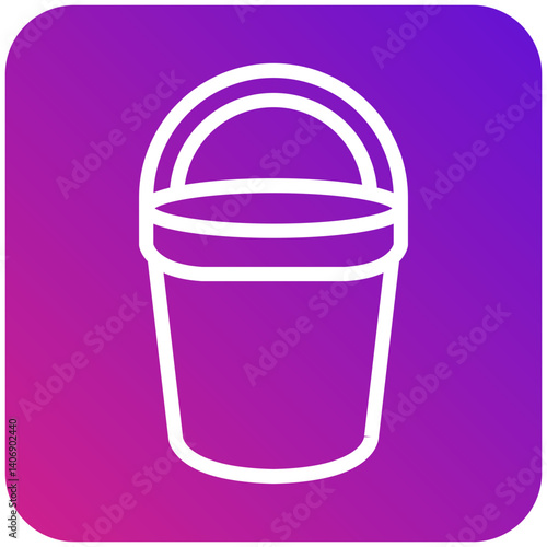Bucket Vector Icon Design Illustration