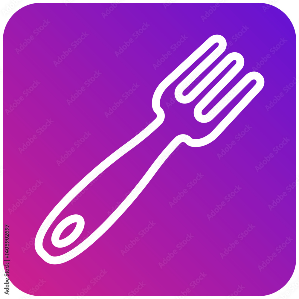 Fork Vector Icon Design Illustration Fork Vector Icon Design Illustration