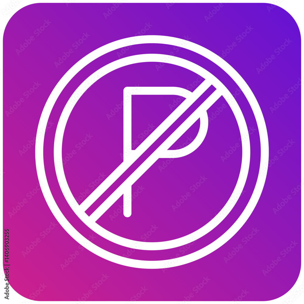 No parking Vector Icon Design Illustration No parking Vector Icon Design Illustration