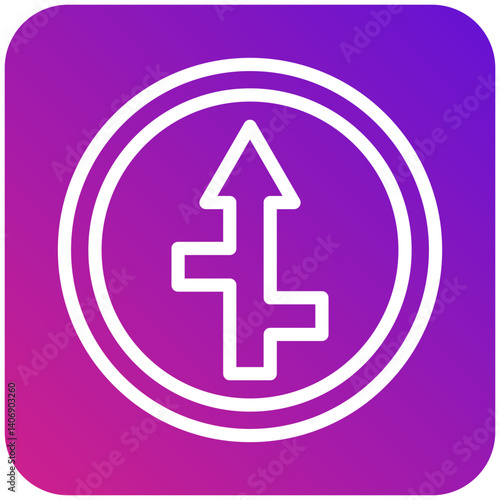 Crossways Vector Icon Design Illustration
