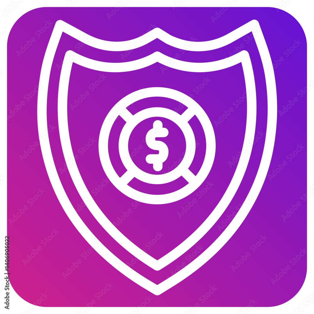 Fototapeta premium Shield Vector Icon Design Illustration