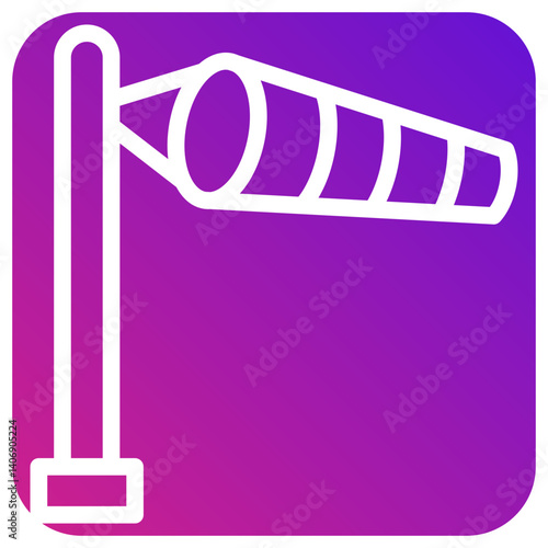 Windsock Vector Icon Design Illustration
