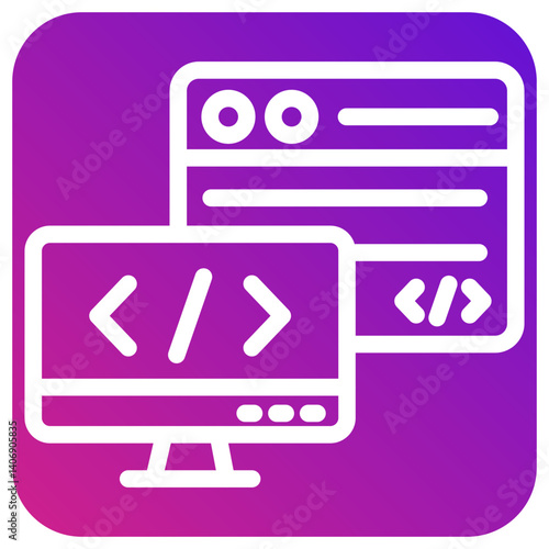 Backend Vector Icon Design Illustration