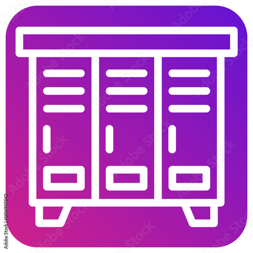 Locker Vector Icon Design Illustration