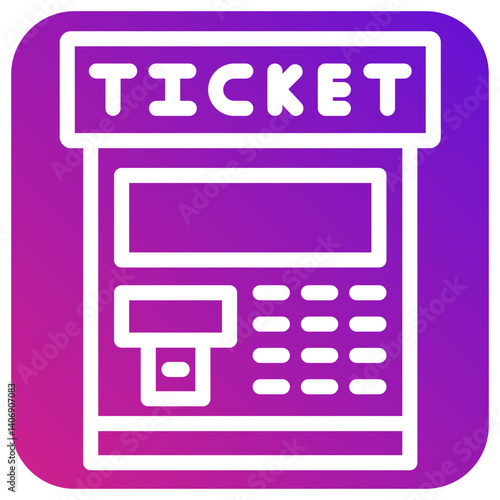 Ticket machine Vector Icon Design Illustration