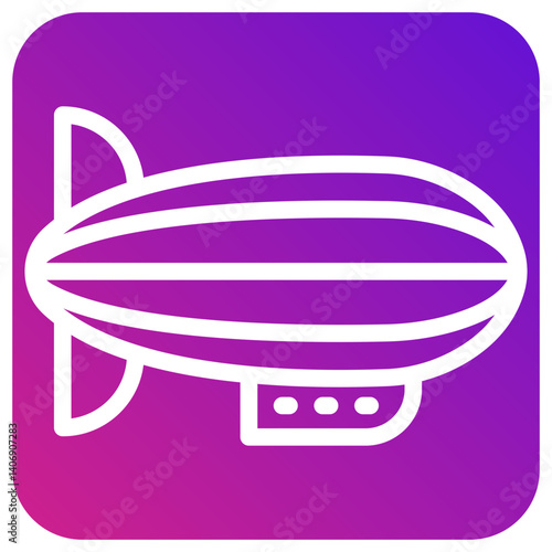 Blimp Vector Icon Design Illustration