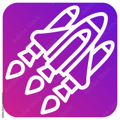 Space shuttle Vector Icon Design Illustration