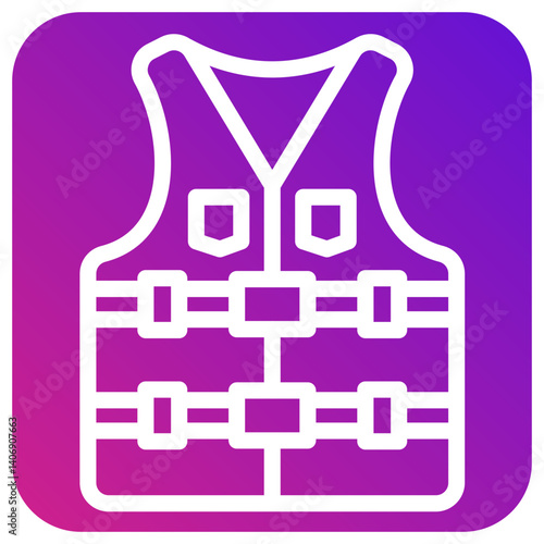 Life vest Vector Icon Design Illustration