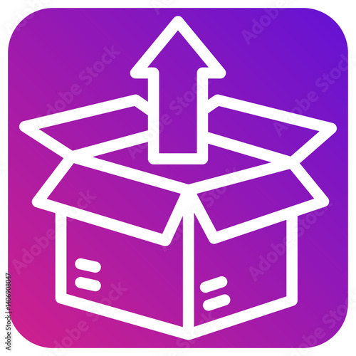 Unboxing Vector Icon Design Illustration
