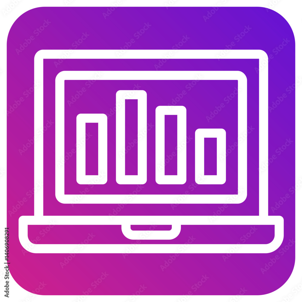 Online graph Vector Icon Design Illustration Online graph Vector Icon Design Illustration