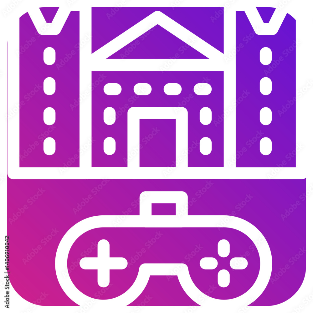 Obraz premium Castle Vector Icon Design Illustration